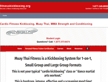 Tablet Screenshot of fitnesskickboxing.org